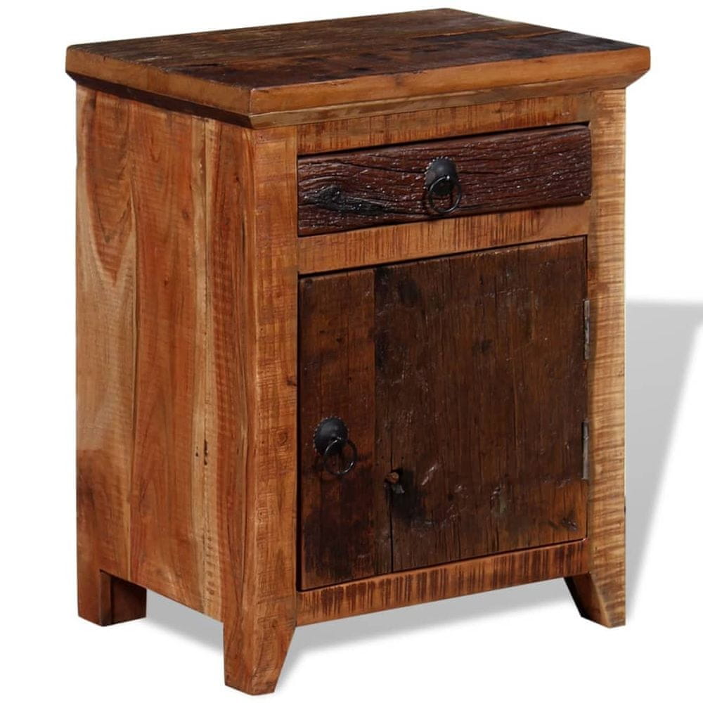 Petromila vidaXL Nočný stolík, akáciový masív, recyklované drevo